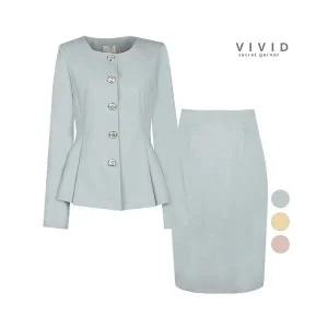[하프클럽/비비드시크릿가너]SET 여성 나이스 여름봄 정장자켓 기본스커트