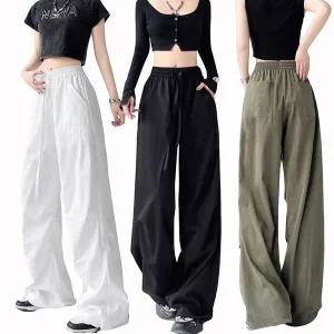 [하프클럽/] 스트릿 와이드팬츠 힙합바지 여성 NEW아이스