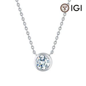 [한국금다이아몬드]연말특가 14k 5부 랩 다이아몬드 베젤 목걸이 IGI D VS1