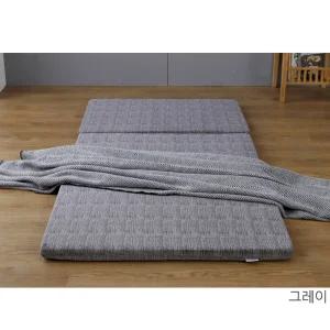 접이식 토퍼 매트리스 원룸 더블 수면매트 3단 스티치 2인용 접이식침대