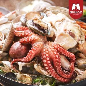 몸보신 해신탕 밀키트 4인분(닭1.1kg+약초1팩+전복6미+새우15미+돌문어200g내외+칼국수300g+삼점게3미)