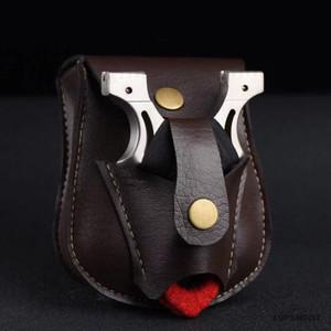 탑슈트 새총주머니 가죽 새총가방 허리띠에 착용