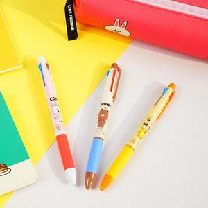 라인프렌즈 볼펜 학용품 3색 2탄 부드럽게 필기구 잘써지는 얇은