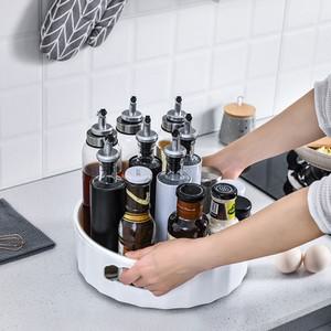 다용도 360도 회전 선반 양념통 화장품 트레이 정리대 주방 함