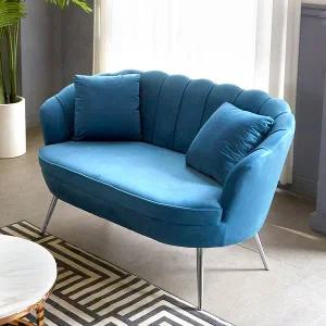 [공간미가구]릴리 2인 소파 북유럽 패브릭 모던 벨벳 골드 쇼파