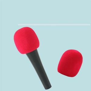 [XBFJ0271]Coms 마이크 스폰지 커버 솜 빨강 마이크덮개