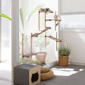 [모넬로]라인 윈도우 캣워크 고양이선반 모듈 캣타워 S세트 GO21100