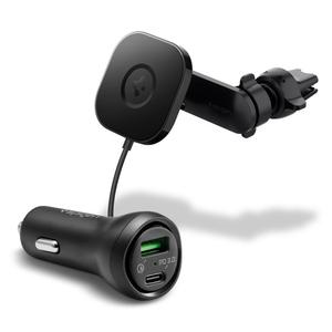 슈피겐 맥세이프 차량용 핸드폰 거치대 고속 무선 충전기 ITS12W+45W 충전기 F31QC 아이폰 전용