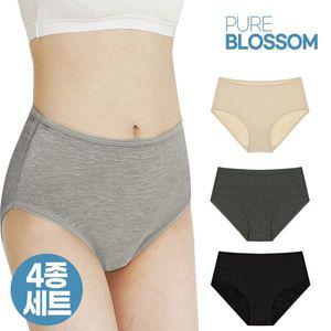 [NS홈쇼핑][퓨어블라썸] [4종세트] 밤부 레이온 삼각 팬티/빅사이즈[34577606]