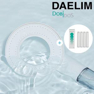 2X헤드로 부드러운 스파방식의 토네이도 물줄기 대림 샤워기헤드 필터 DPF-1500+리필필터 4개입포함