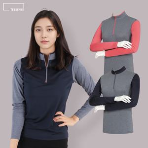 골프웨어 스판덱스 긴팔 반집업 쫀쫀티 남녀공용 성인용 유니폼 단체복 주문제작 단체티