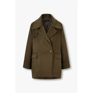 [GCUT](타임스퀘어점패션관)[지컷24F/W]와이드 카라 싱글 하프 코트(7254410105)