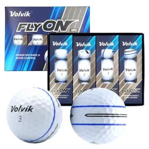 선물포장 볼빅 플라이온 3피스 골프공 3선 퍼팅라인 화이트 1박스 12개입 