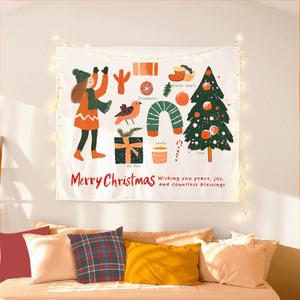 크리스마스 인테리어 패브릭포스터 파티 감성 소품 150X130 노엘콜라쥬