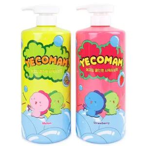 [보리보리/예꼬맘]예꼬맘 대용량 1L 어린이 3in1 올인원 바스 앤 샴푸 x 2개세트 아기 키즈 바디워시