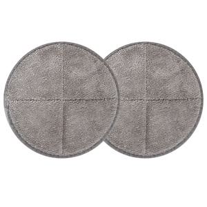 휴스톰 물걸레청소기 호환 원형 극세사 물걸레패드 그레이 2개