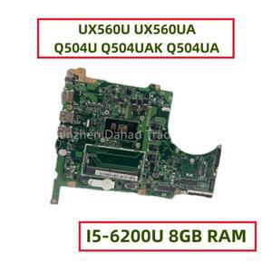 ASUS UX560U UX560UA UX560UAK Q504U Q504UAK Q504UA 노트북 마더보드, 코어 I5-6200U I5-7200U 8GB RAM,