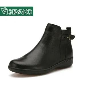 [제옥스] (비제바노)W9BE0372W11VG  미끄럼방지 볼편안한 경량 쿠션 앵클부츠 굽(3.5CM)