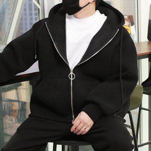 [우기브로]WML 남자 빅사이즈 래버린스 본딩 안감 후드 집업