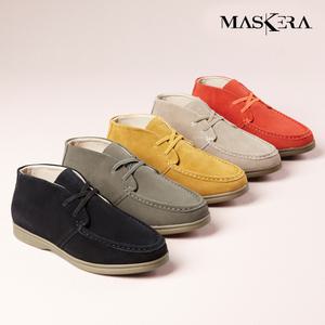 마스케라 소가죽 여성 앵클 로퍼 부츠 AK01W