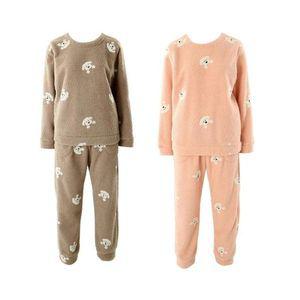 [갤러리아] 따뜻하고 포근한 극세사 강아지 나염 여성 이지웨어 2종세트 VEP387FS