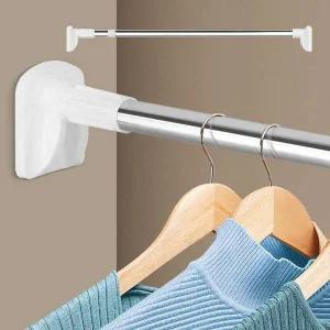 [에이치플러스몰]큰발압축봉 200 커튼봉설치 무타공 창틀 고정 못없이 압축봉옷걸이