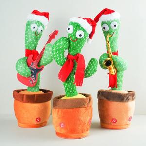 신상 크리스마스 춤추는 선인장 인형 랜덤발송 말 따라하는 댄싱인형 춤추고 노래하는 산타