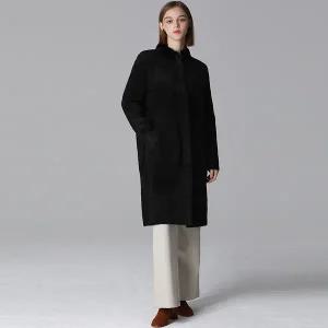 [하프클럽/르오트]천연밍크퍼 더블페이스 니트코트-사이즈 55~88까지