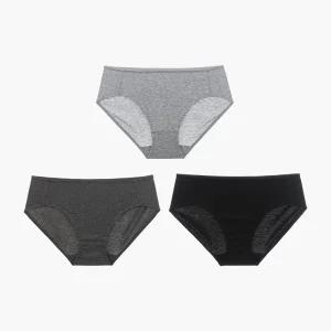 제임스딘 여성 팬티 면스판 베이직 심플 여자 삼각 블랙 그레이 차콜 주니어 JHWWX001