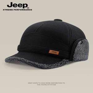 지프 남성 중노년 방한 방풍 귀보호 모자 겨울용 보온 모자