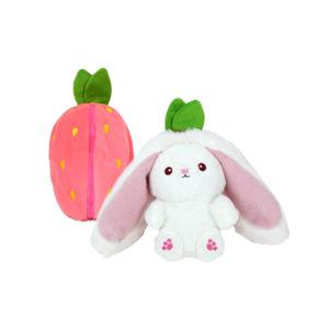 귀여운 토끼인형 딸기모양 부드러운소재 뒤집는인형