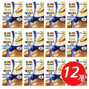 간편한 식사대용 보노스프 체다치즈 3개입 x 12개 대용량 학생 컵스프 중년 직장인 노인 간식 회사 사무실