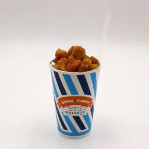 [이룸팩]콜팝컵빨대세트 16온스 음료컵+콜팝속컵+일자 투명 개별포장빨대 100개 세트 콜팝용기