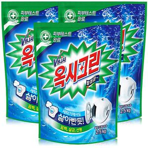 옥시크린 분말형 표백제 리필 2.5kg 3개