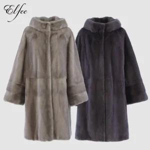 [하프클럽/진도]24FW  진도 엘페 휘메일 풀스킨 밍크 후드 코트- 실버블루,그레이(EC14)