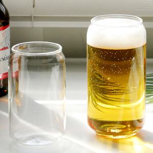 캔모양 내열유리 맥주컵 커피 예쁜 투명 유리잔