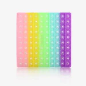 [키움하우스]푸쉬팝 수배열 야광 1-100 팝잇 덧셈 숫자 놀이 수세기 수인지 연산활동 수학교구