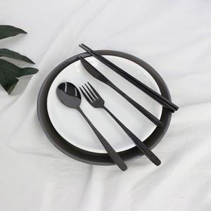 스텐 유광 커트러리 세트 (블랙) 스푼 포크 나이프 파스타 디너 샐러드 양식기