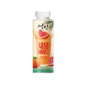 설빙 자몽에이드 과채음료 250ml x 6개