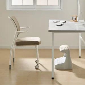 에어렉스 패브릭 매쉬 의자  블랙프레임) + 바로풋 콤보 2단 발받침대 세트  고급형)