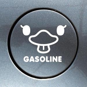 [KGPQS3VK_4B]가솔린 주유구스티커 메롱오리 자동차