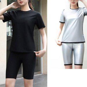 여자 여성 운동복 5부 땀복 트레이닝 상의 바지 세트 (WFGT775)