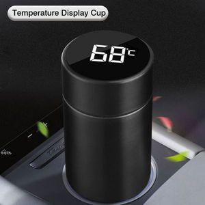 차량용 자동차 충전식 커피포트 지능형 스테인레스 스틸 보온병 병 컵 온도 디스플레이 진공 플라스크 여행