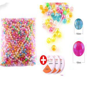 비즈 구슬 공예 대용량 투명레인보우진주 -6mm 8mm
