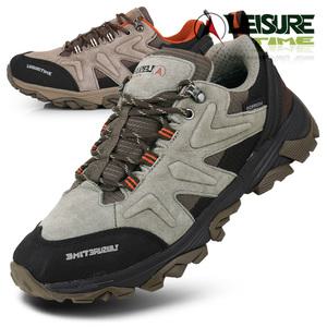 [레저타임] 생활방수소재 천연가죽 남자 트레킹화 경등산화 워킹화 하이킹화 남성신발 활동화