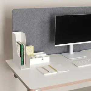 덱스탑 데스크 스크린 파티션 앰버베이지 그레이 (1400/1600)