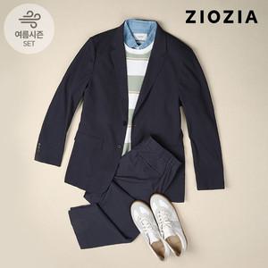 [지오지아] 데일리 그레이 싱글 플리츠 에어 셋업수트 (AAD2KG1604_AAD2PP1604_CGR)