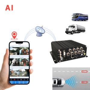 룸미러 블랙박스 원격 모니터링 시스템 AI MDVR 4G GPS 지지대 ADAS DMS AHD 카메라 대형 차량 보안 자동차 블랙 박스 채널