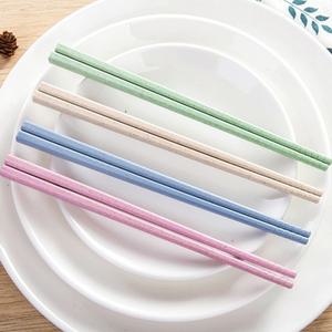 다회용 밀 젓가락 파스텔 플라스틱 유아 도시락 세트 멜라민