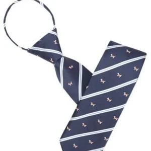 (네이비) 산책하는 강아지 넥타이 자동/지퍼/남성/남자/낵타이/패션/자크/타이/간편/간편한/선물/정장/예쁜